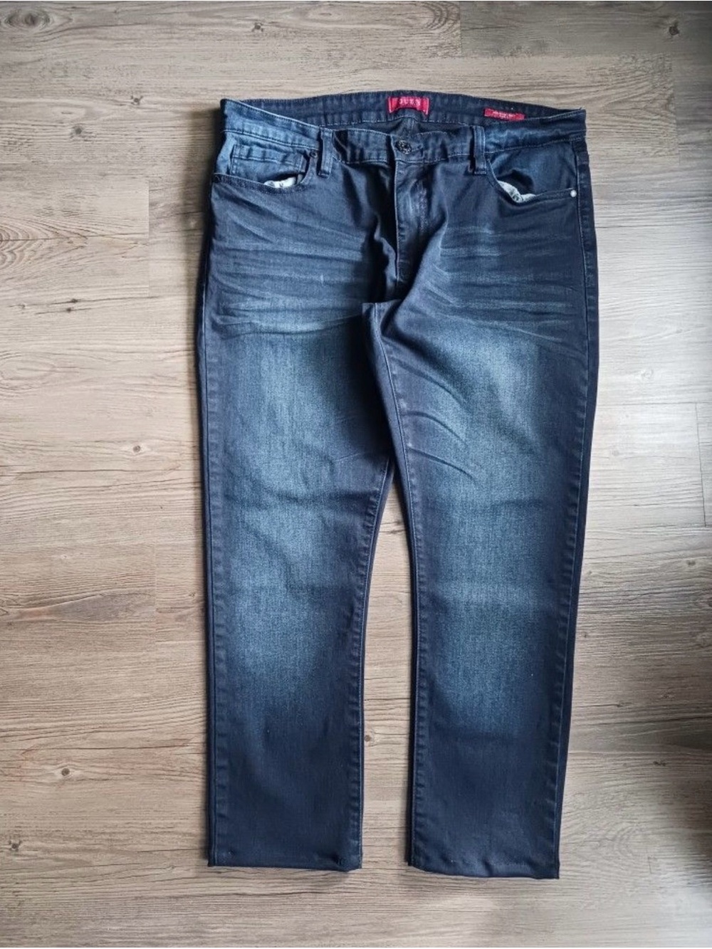Guess Men's Dark Wash Blue Jeans